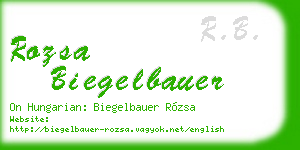 rozsa biegelbauer business card