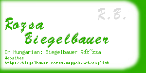 rozsa biegelbauer business card